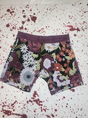TomboyX Plum Waistband Floral Boxer Briefs